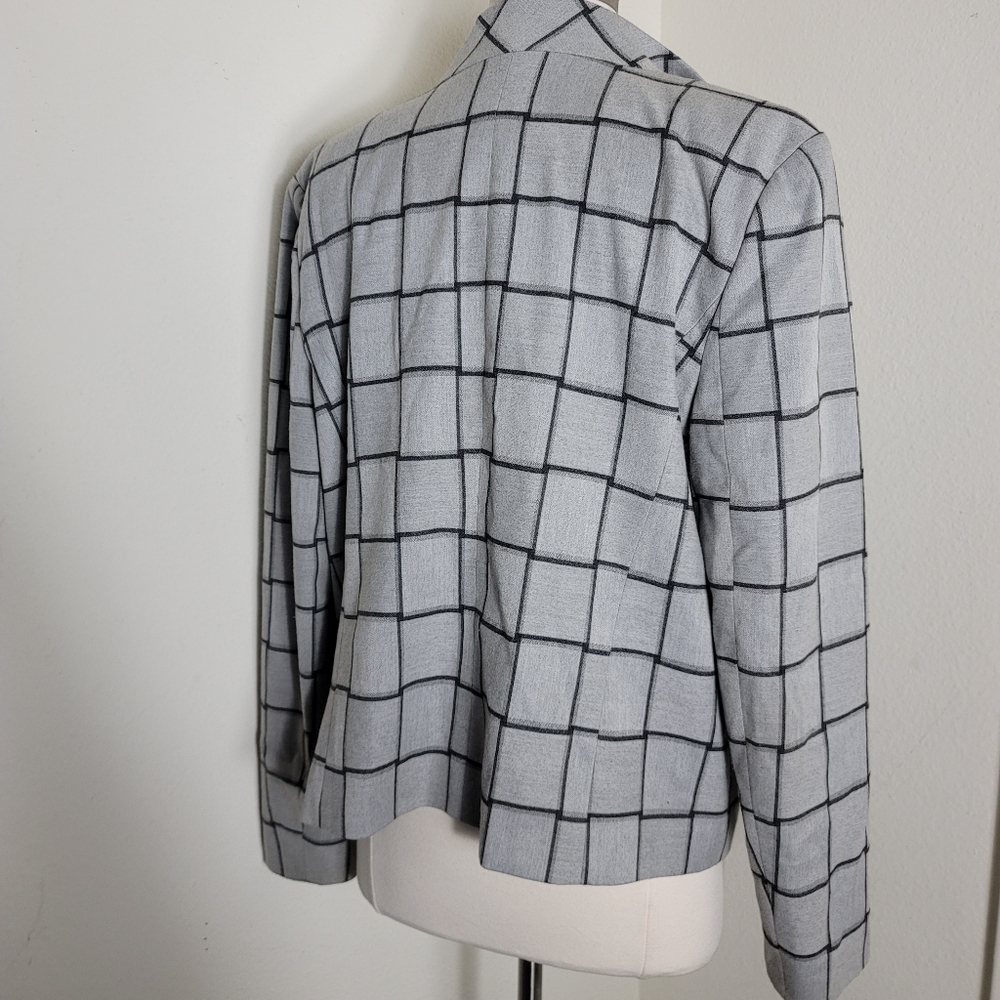 Halogen Grey & Black Geometric Blazer - Picture 3 of 5